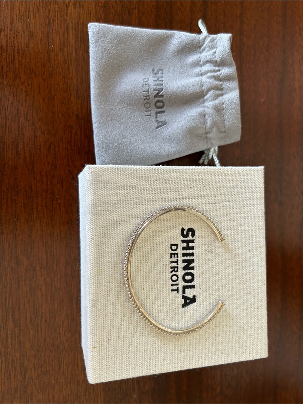 Shinola Silver Beaded Cuff Bracelet - Women's Jewelry